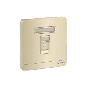 AvatarOn-1G Tel Socket, Shuttered Wallplate, WG