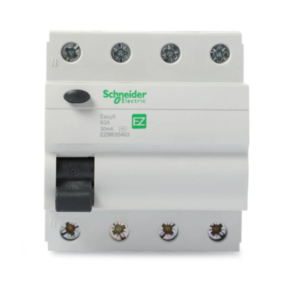 Easy9 4P 63A 30mA AC 415V RCCB