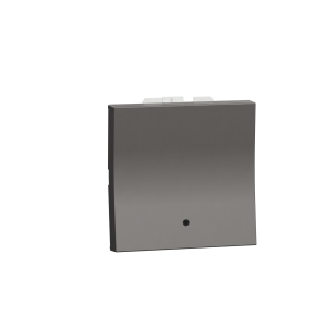 Switch, Miluz ZeTa, 10A, 1 way, 2 module, with indicator, warm grey