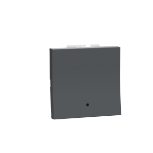 Switch, Miluz ZeTa, 16A, 1 way, 2 module, with indicator, anthracite