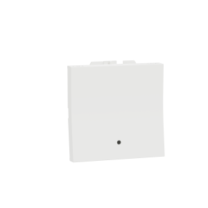 Switch, Miluz ZeTa, 16A, 1 way, 2 module, with indicator, white