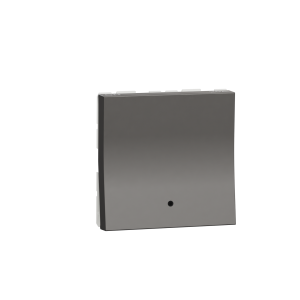 Switch, Miluz ZeTa, 20A, 2 pole, 2 module, with indicator, warm grey