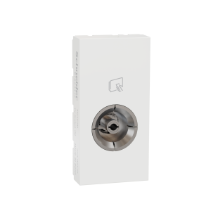 TV Socket, Miluz ZeTa, Co-axial, F connectors, 1 module, white