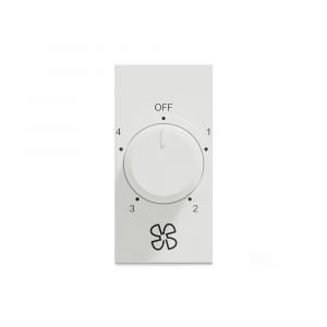Unica Pure-4 Steps 360 Deg Fan Regulator, 1M, White