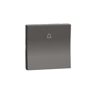 Bell Press Switch, Miluz Zeta, 6A, 2 Module, Warm Grey