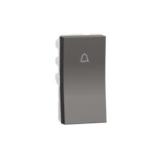 Bell Press Switch, Miluz Zeta, 6A, 1 Module, Warm Grey