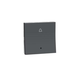 Bell Press Switch, Miluz Zeta, 6A, Indicator, 2 Module, Anthracite