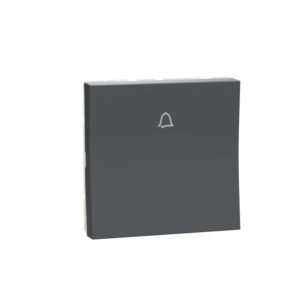Bell Press Switch, Miluz Zeta, 6A, 2 Module, Anthracite