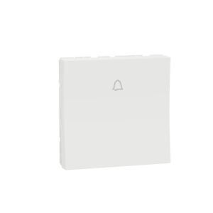 Bell Press Switch, Miluz Zeta, 6A, 2 Module, White