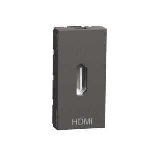 Hdmi Socket, Miluz Zeta, 1 Module, Preterminated, Warm Grey