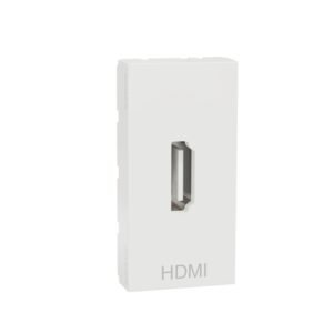 Hdmi Socket, Miluz Zeta, 1 Module, Preterminated, White