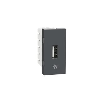 Usb Charger, Miluz Zeta, A Type, 100-240V, 2.1A, 10.5W, 1 Module, Anthracite