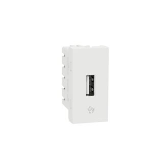Usb Charger, Miluz Zeta, A Type, 100-240V, 2.1A, 10.5W, 1 Module, White