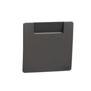 Hotel Card Switch, Miluz Zeta, 16A, 2 Module, Warm Grey