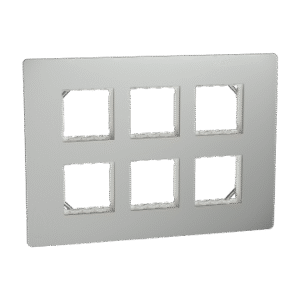 Cover Frame, Miluz Zeta, 12 Module, Silver Grey