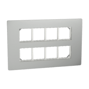 Cover Frame, Miluz Zeta, 16 Module, Silver Grey