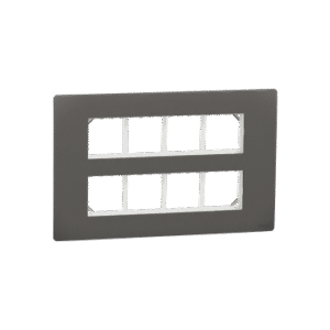 Cover Frame, Miluz Zeta, 16 Module, Warm Grey