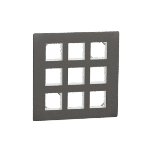Cover Frame, Miluz Zeta, 18 Module, Warm Grey