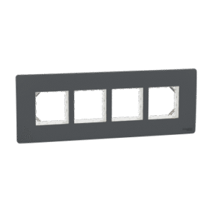 Cover Frame, Miluz Zeta, Linear, 8 Module, Anthracite