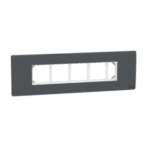Cover Frame, Miluz Zeta, 9 Module, Anthracite