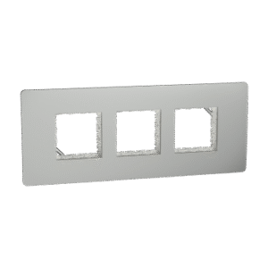 Cover Frame, Miluz Zeta, 6 Module, Silver Grey